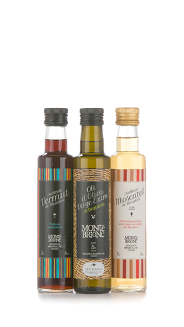 Huile, Vermouth noir et Muscat de 25 cl.