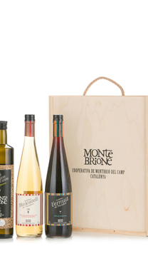 Gift Set with EVOO, Black Vermouth, and Muscat of 75 cl.