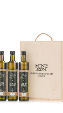 Coffret Cadeau avec 3 bouteilles d'Huile d'Olive Vierge Extra de 75 cl.